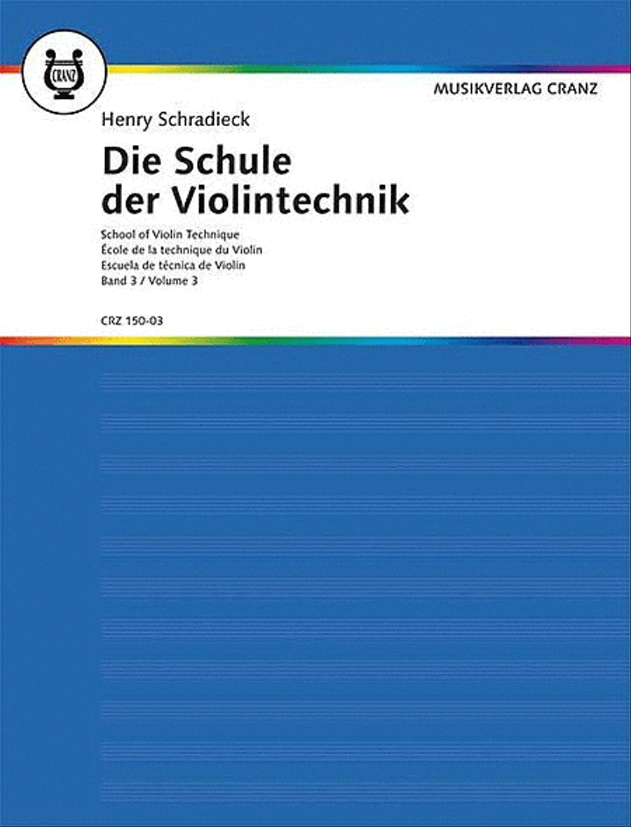 Book cover for School of Violin Technique - Volume 3