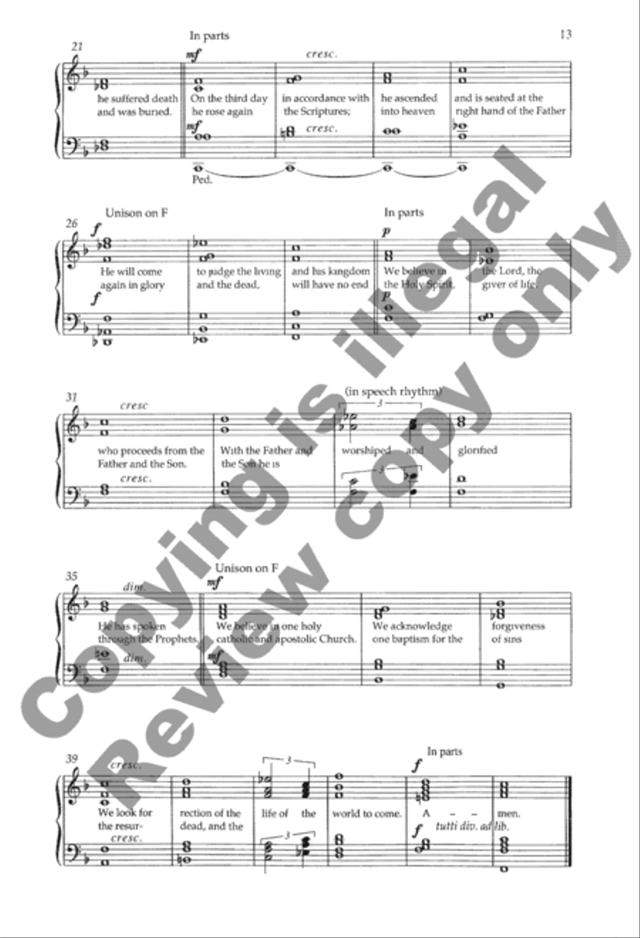 Mass of the Holy Trinity 4-Part scores gallery preview page 13