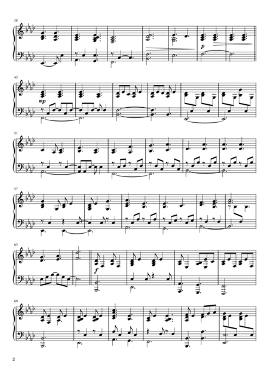 Glimpse Of Us Piano Solo scores gallery preview page 2
