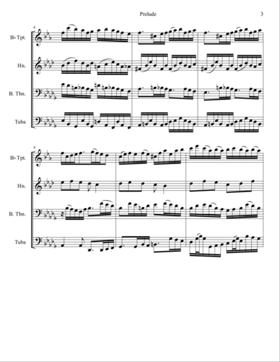 Prelude for Brass Quartet Brass Quartet scores gallery preview page 3