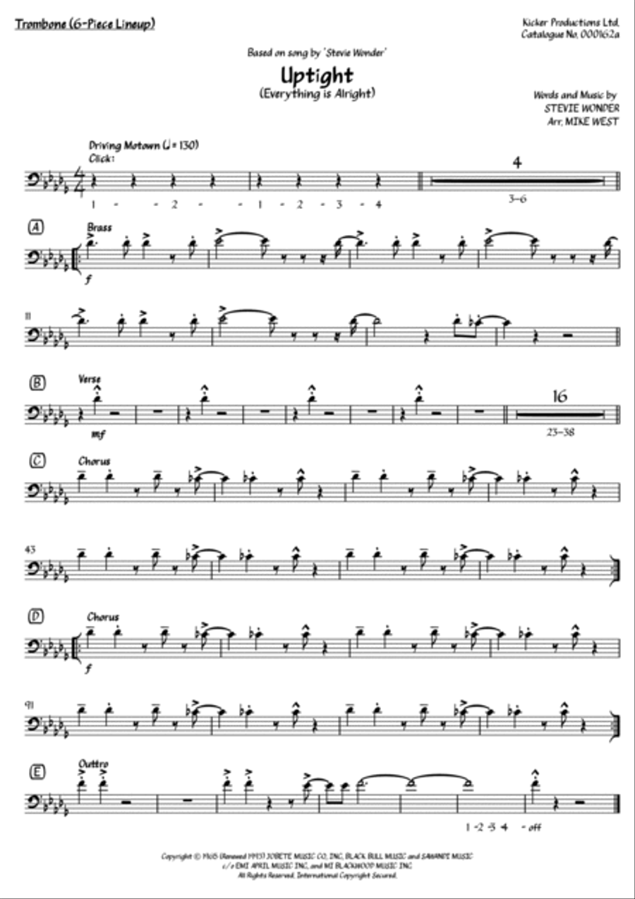 Uptight (everything's Alright) Small Ensemble scores gallery preview page 6