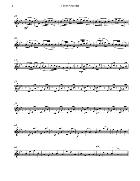 Canon - Johann Pachebel - Recorder Choir Quartet (Alto Recorder; Treble Recorder; Tenor Recorder and image number null