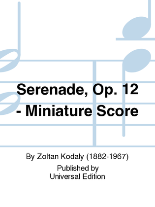 Book cover for Serenade, Op. 12 - Miniature Score