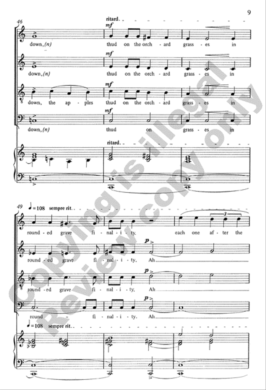 Three Summer Scenes: 3. Picking Apples SSA scores gallery preview page 10