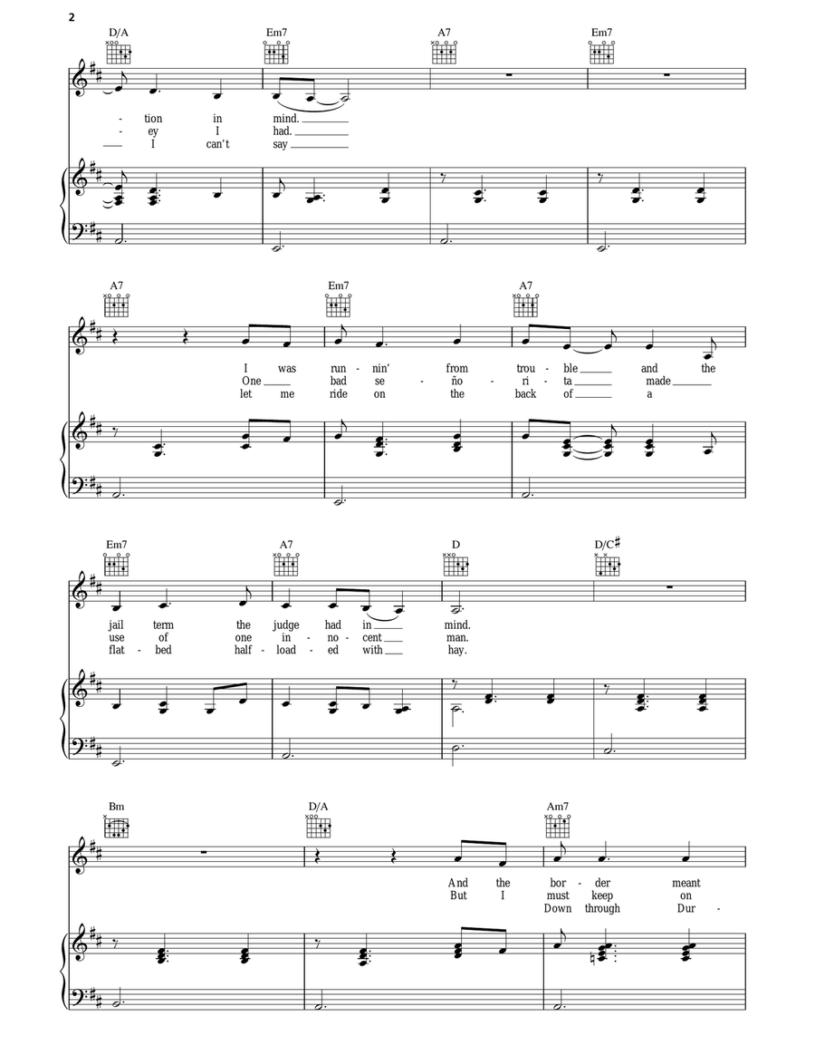 (The Seashores Of) Old Mexico Guitar scores gallery preview page 2