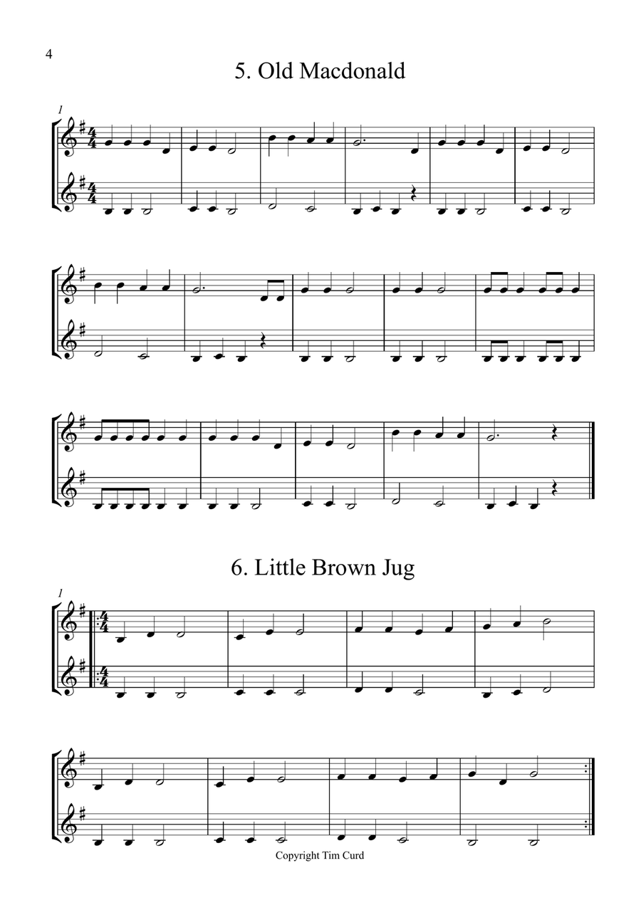 14 Easy Duets For Trumpet Trumpet Duet scores gallery preview page 4