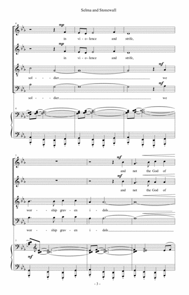 Selma and Stonewall - SATB image number null