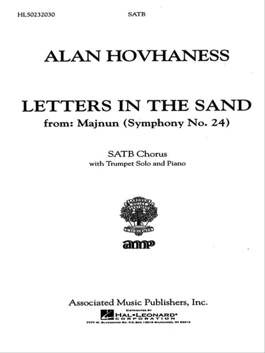Letters In The Sand From Majnun Symph 24 With Trumpet Solo And Piano 4-Part scores gallery preview page 1