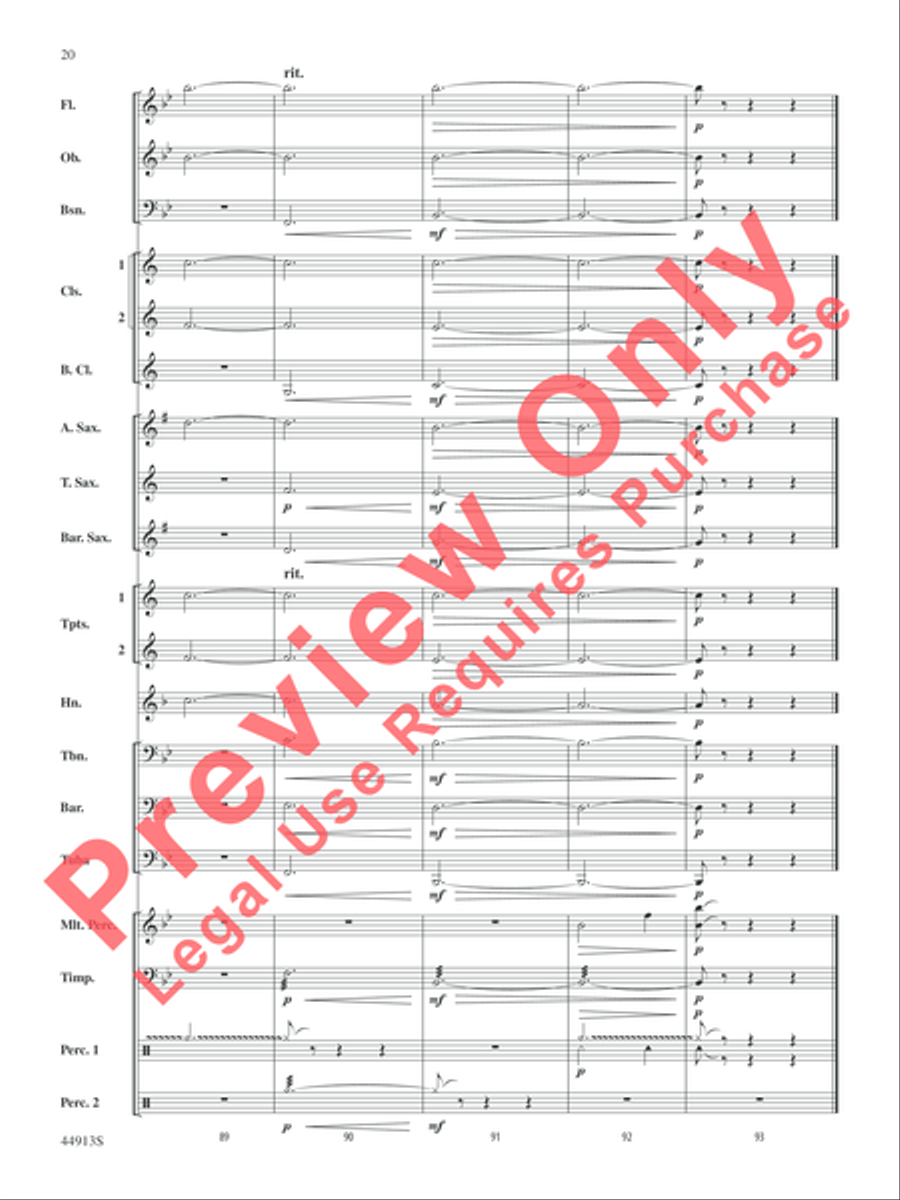 Midnight Carols Concert Band scores gallery preview page 20
