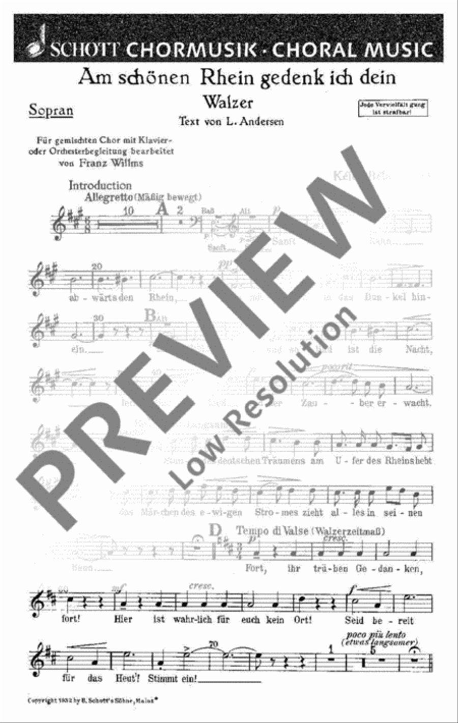 Am schönen Rhein gedenk ich dein Mixed Choir scores gallery preview page 2