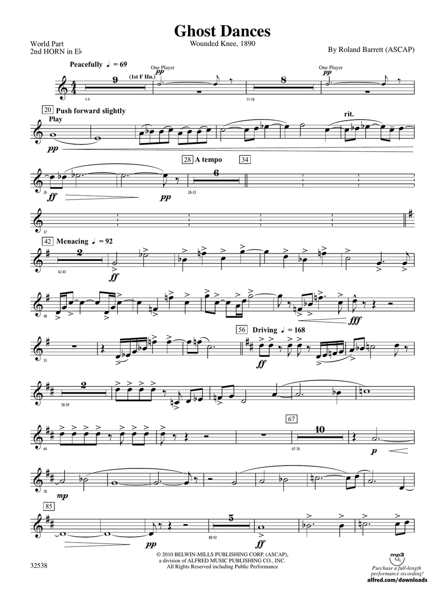 Ghost Dances: (World Part) 2nd Horn in E-flat