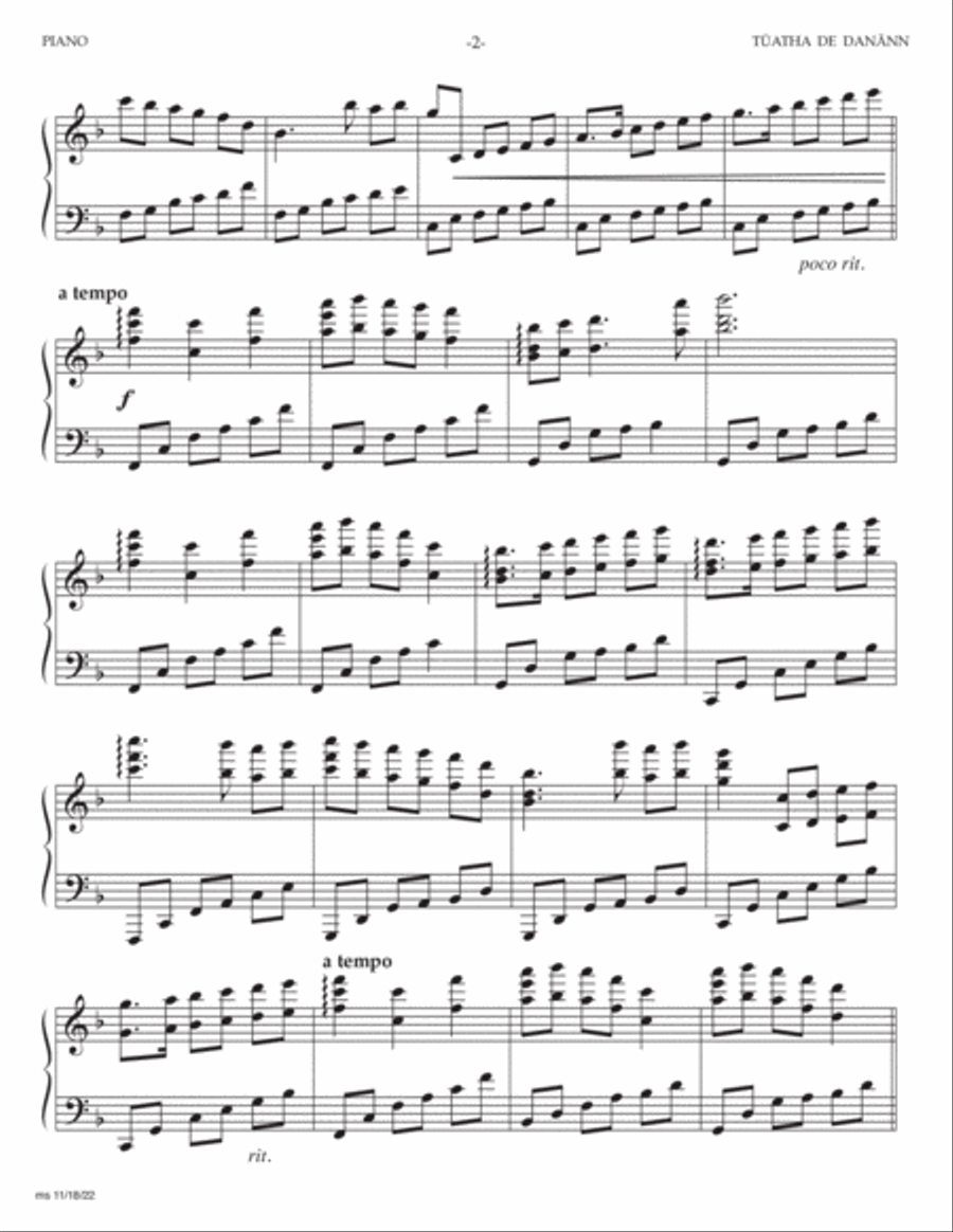Tūatha De Danānn Part scores gallery preview page 2