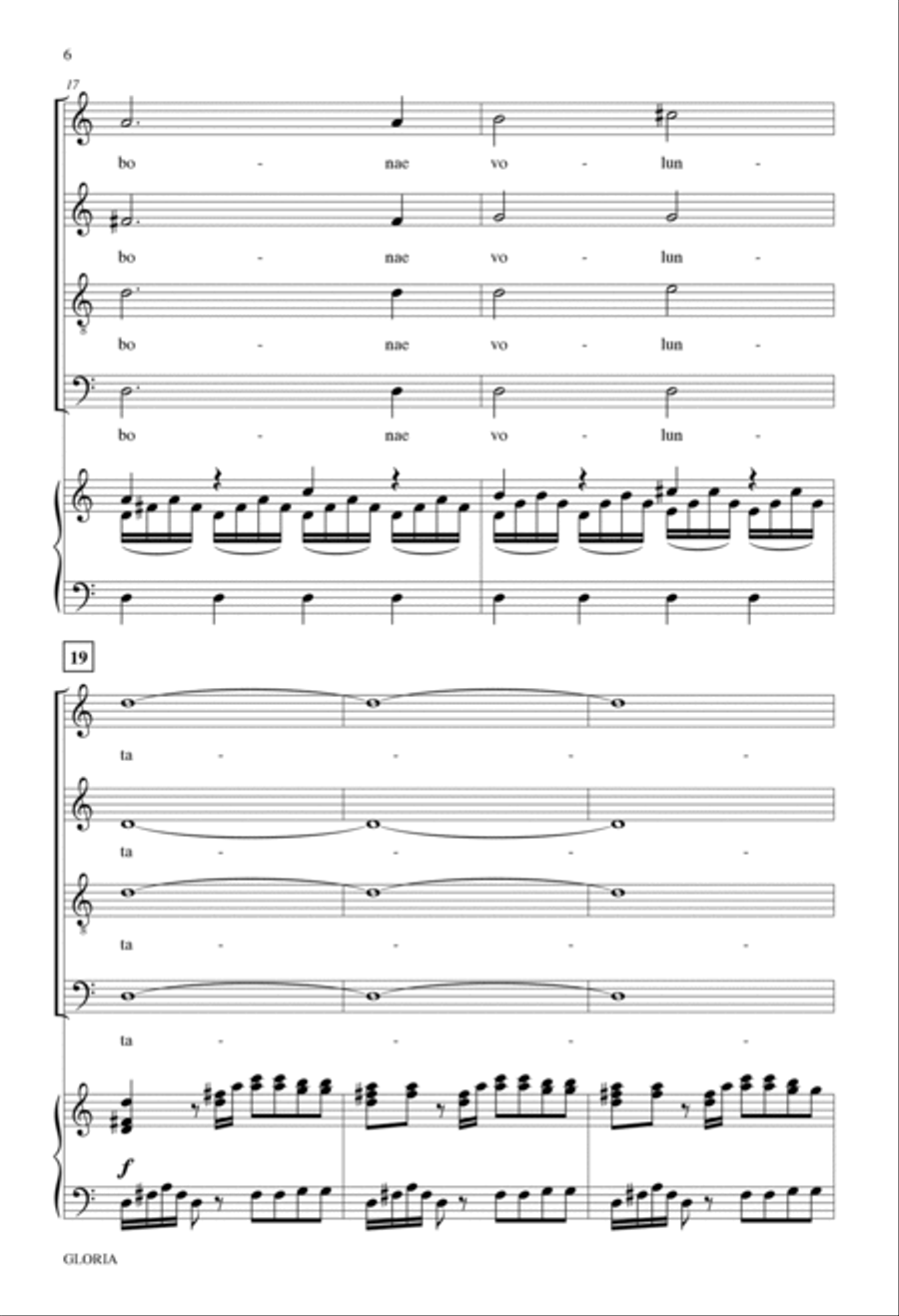 Gloria: from Mariazeller Messe 4-Part scores gallery preview page 6