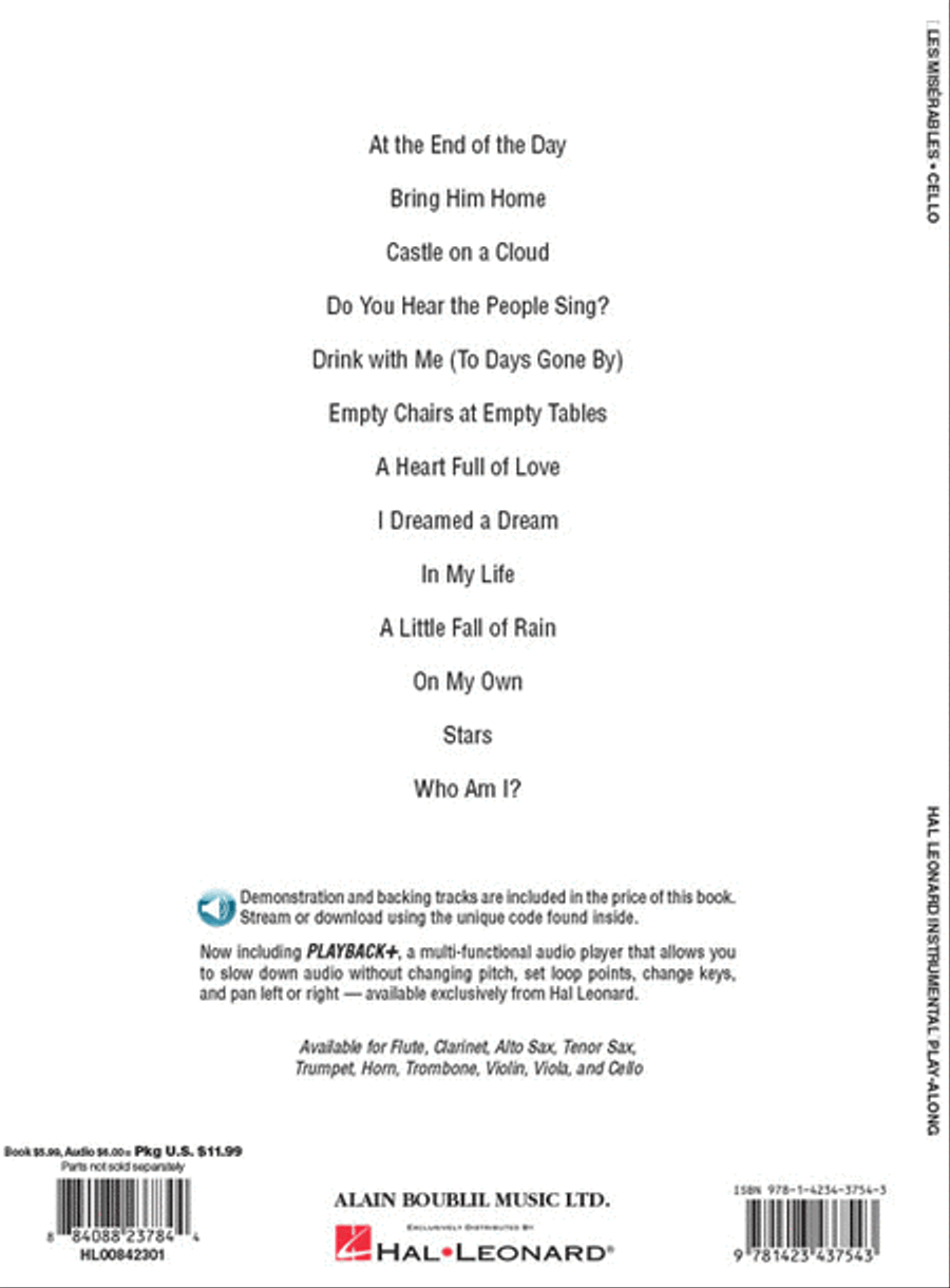 Les Misérables Cello scores gallery preview page 6