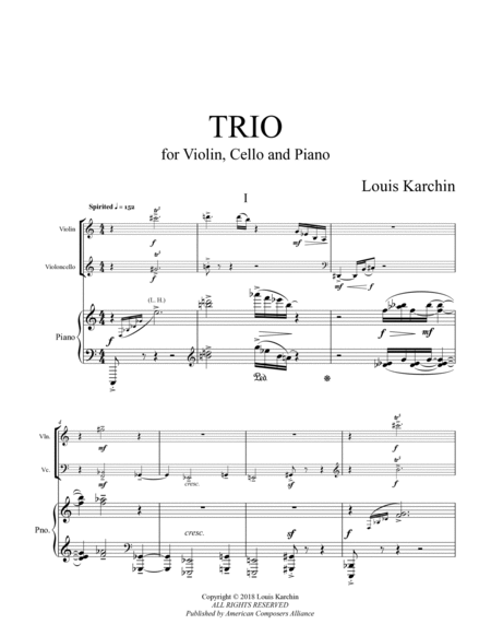 [Karchin] Trio for Violin, Cello, and Piano