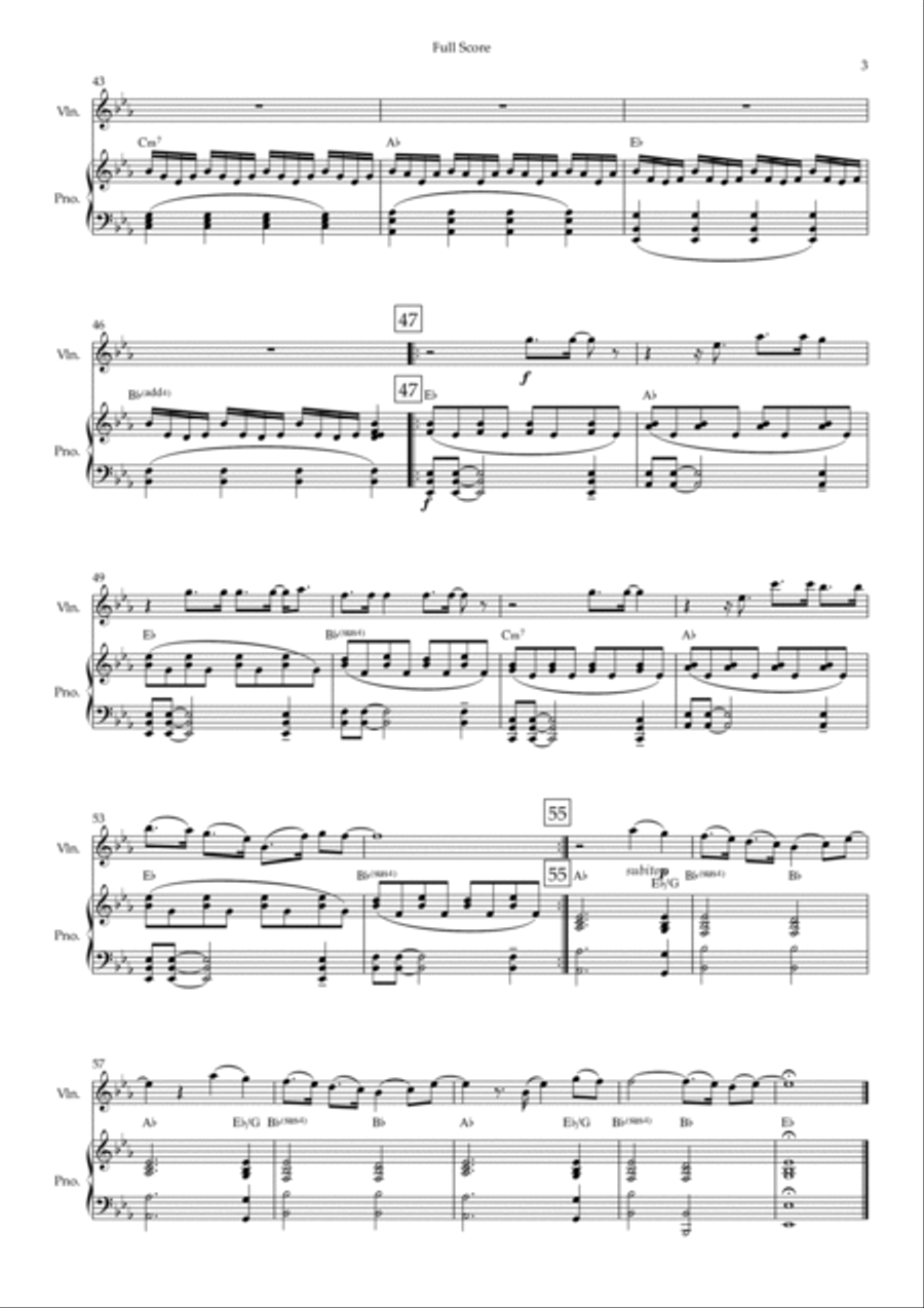 Fix You Violin Solo scores gallery preview page 3