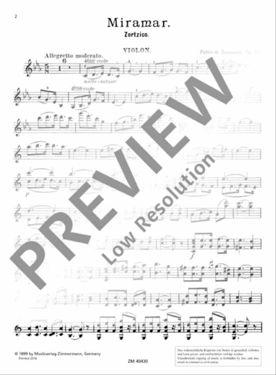 Miramar Violin Solo scores gallery preview page 10