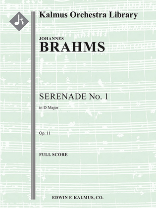 Book cover for Serenade No. 1 in D, Op. 11