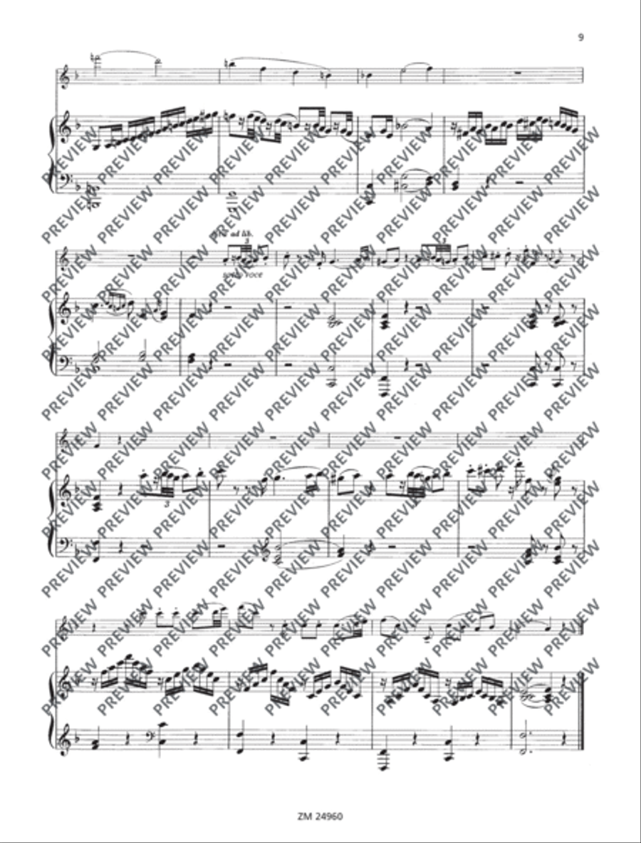Sonata F major KV 376 (374d) Flute Solo scores gallery preview page 10