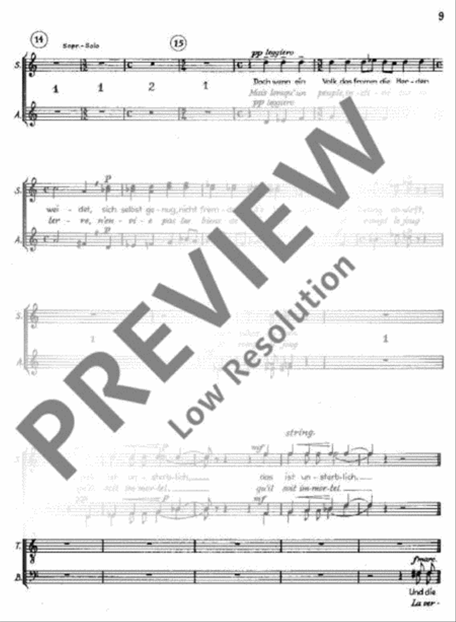 Kantate Nr. 6 4-Part scores gallery preview page 10