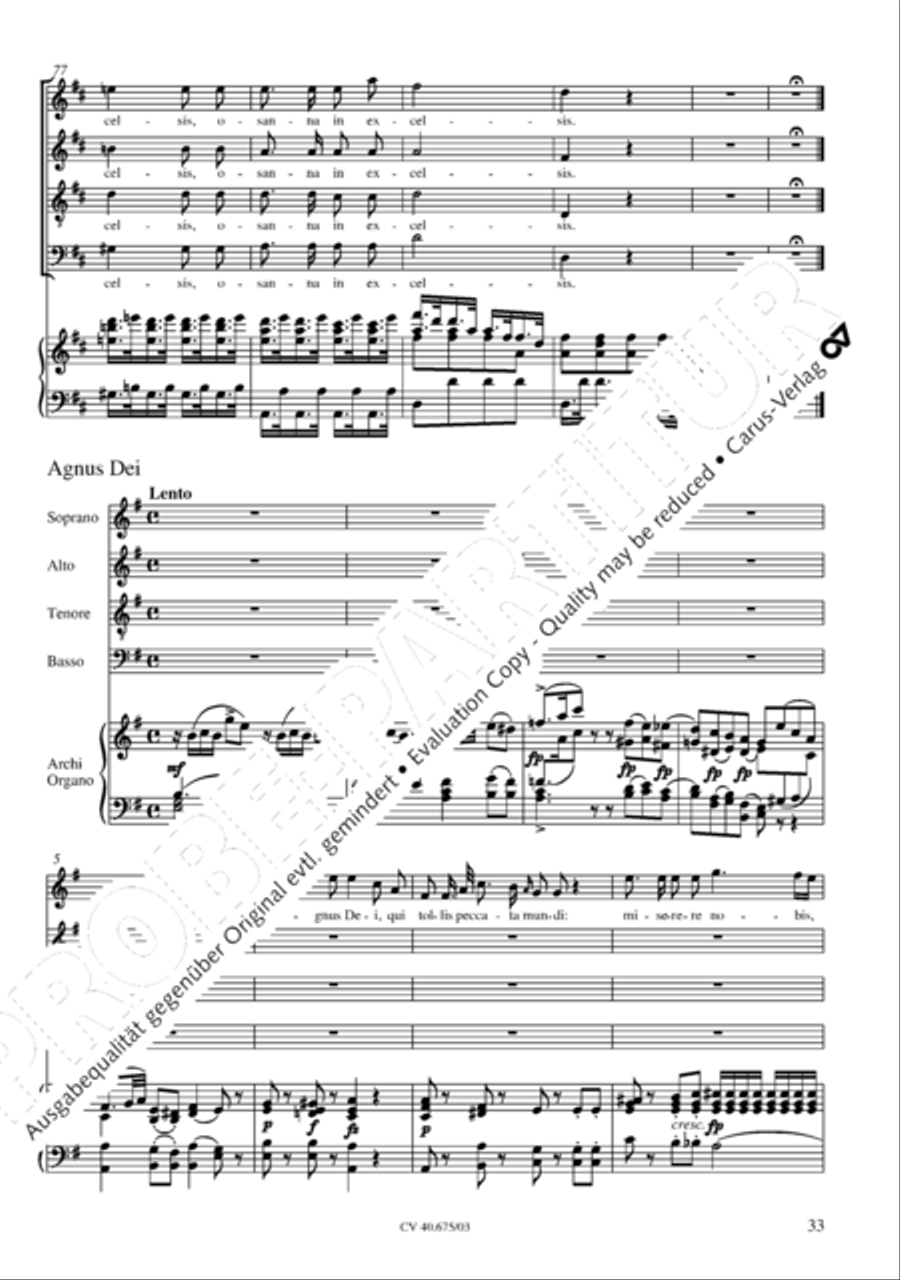 Mass in G Major Mass in G Major STB scores gallery preview page 34