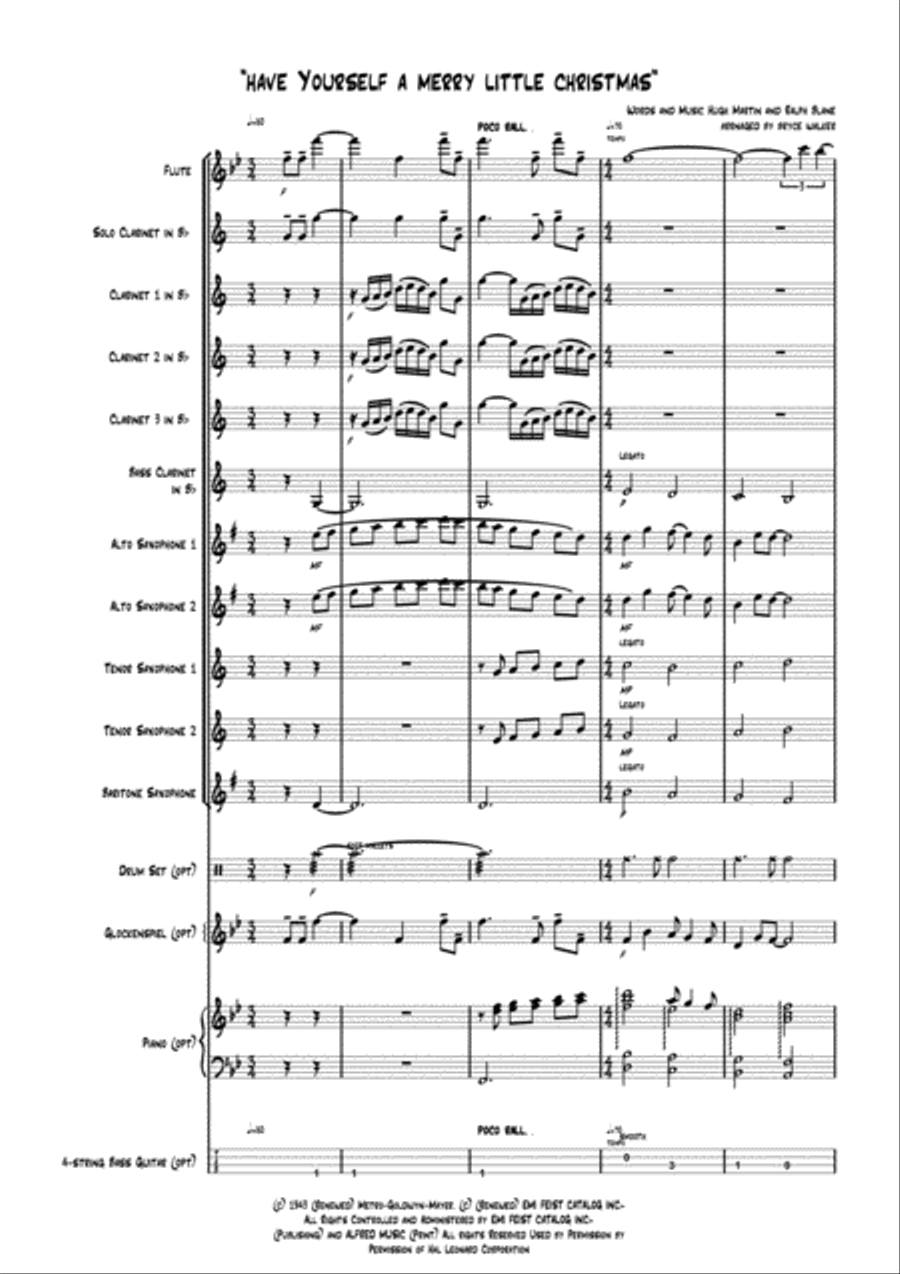 Have Yourself A Merry Little Christmas from MEET ME IN ST. LOUIS Woodwind Ensemble scores gallery preview page 1