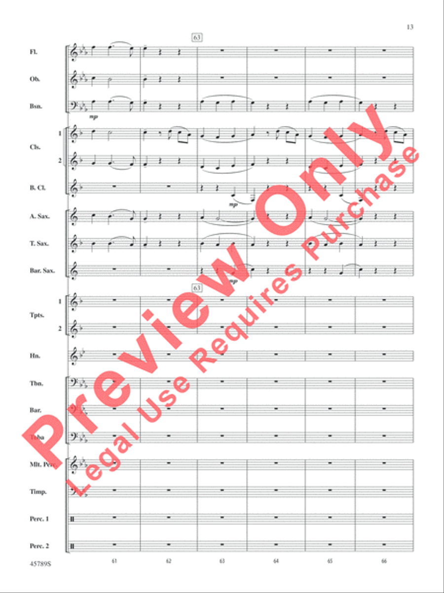 Images of Spain Concert Band scores gallery preview page 13