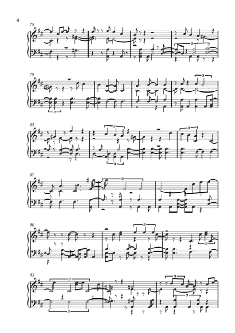 Endless Alleluia Easy Piano scores gallery preview page 4