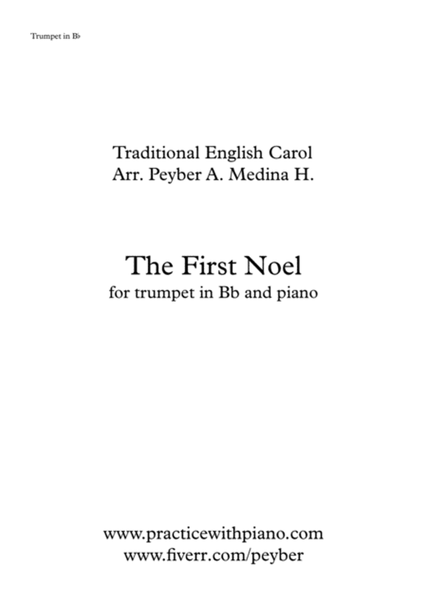 The First Noel, for trumpet in Bb and piano image number null