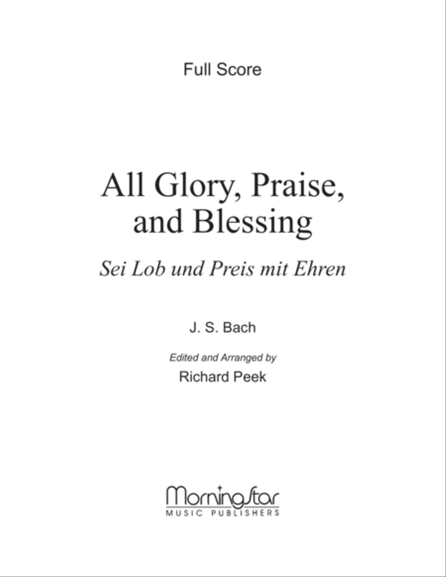 All Glory, Praise and Blessing Choir scores gallery preview page 1