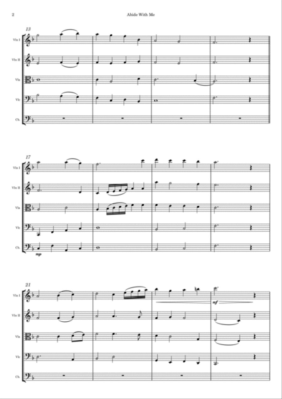 Abide With Me (Strings) String Orchestra scores gallery preview page 3