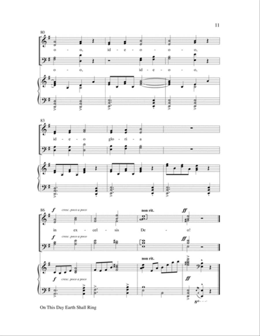 On This Day Earth Shall Ring 4-Part scores gallery preview page 11