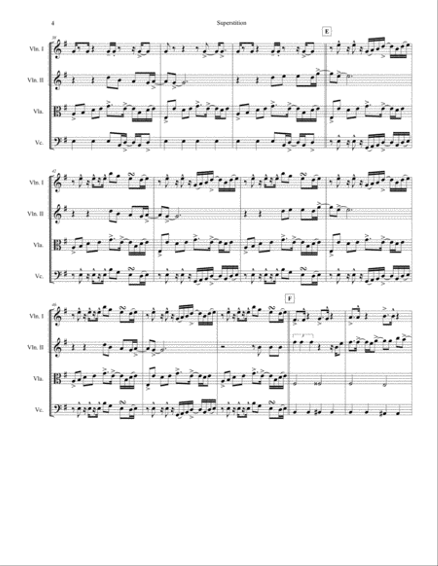 Superstition Superstition String Quartet scores gallery preview page 4