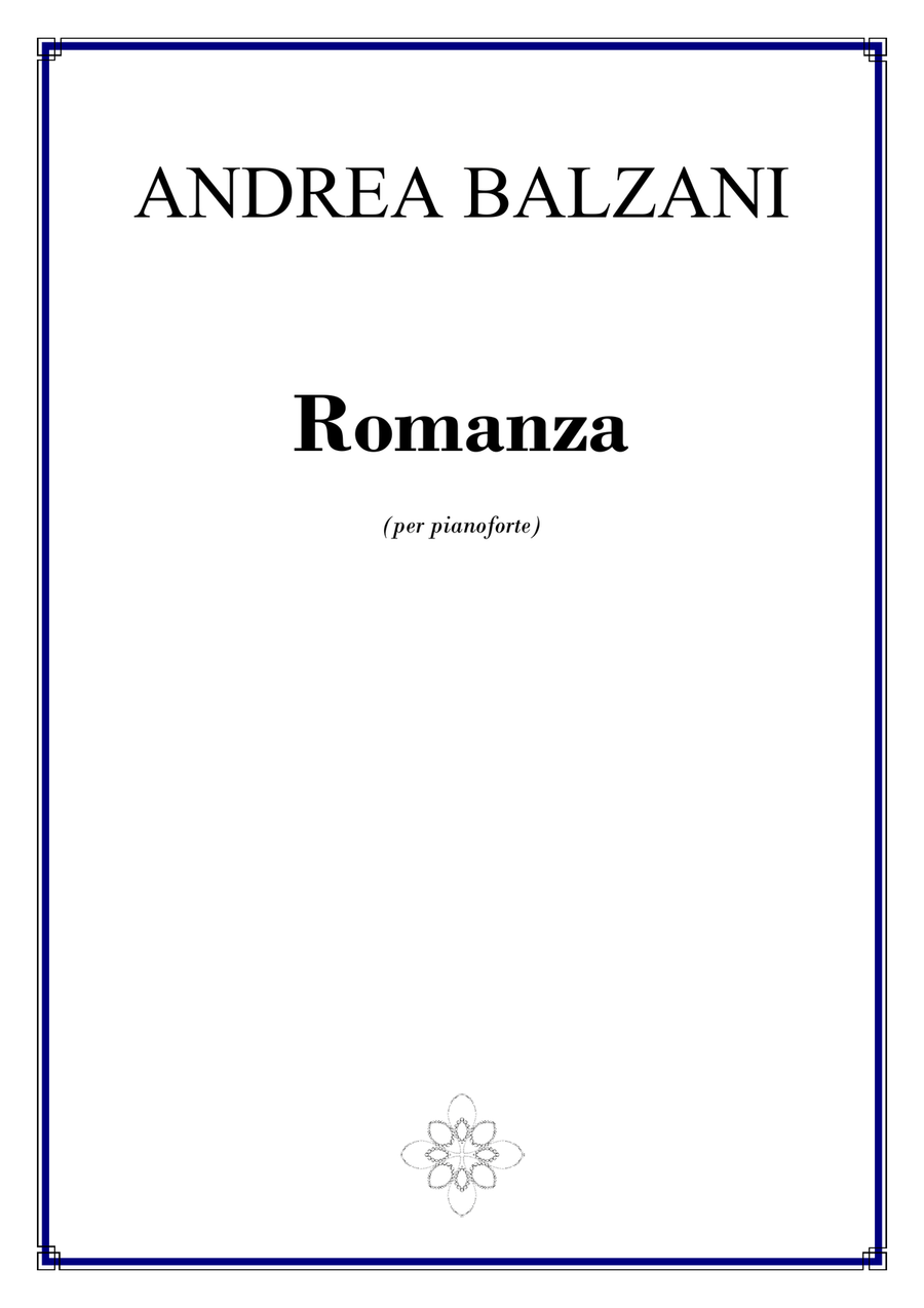 Romanza per pianoforte [PIANO SCORE] (foglio album) Piano Solo scores gallery preview page 1
