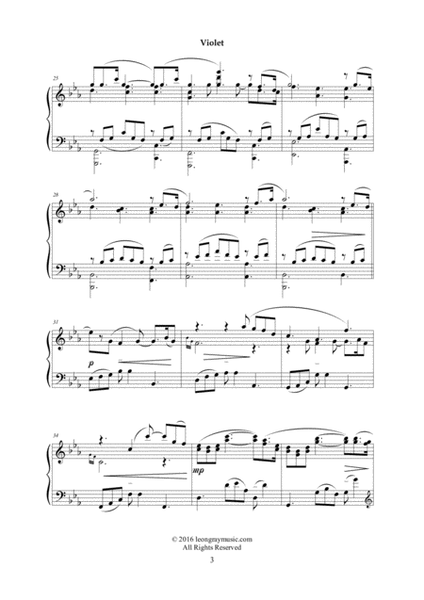 Violet - Mvt. 7 from "Arc En Ciel" Piano Solo - Digital Sheet Music