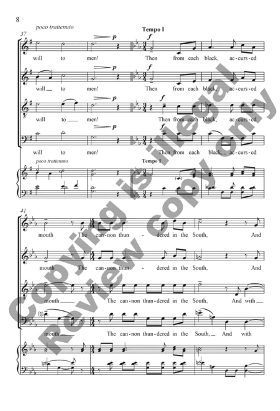 A Soldier's Carol 4-Part scores gallery preview page 8