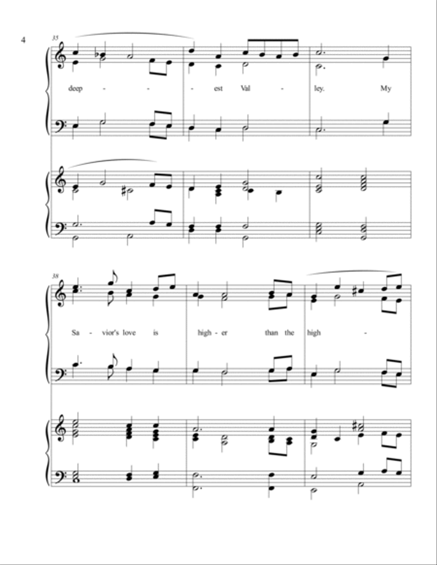 My Savior's Love 4-Part scores gallery preview page 4