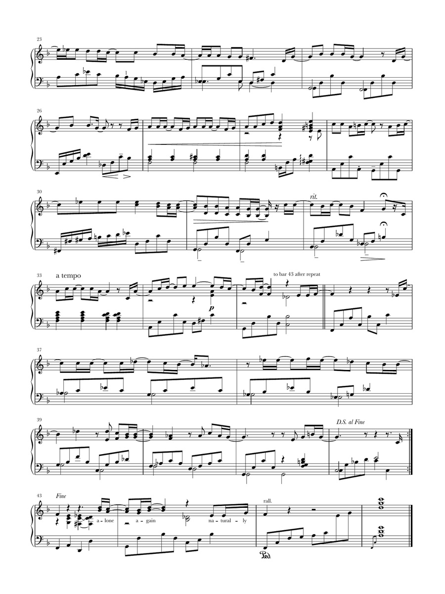 Alone Again (naturally) Piano Solo scores gallery preview page 2