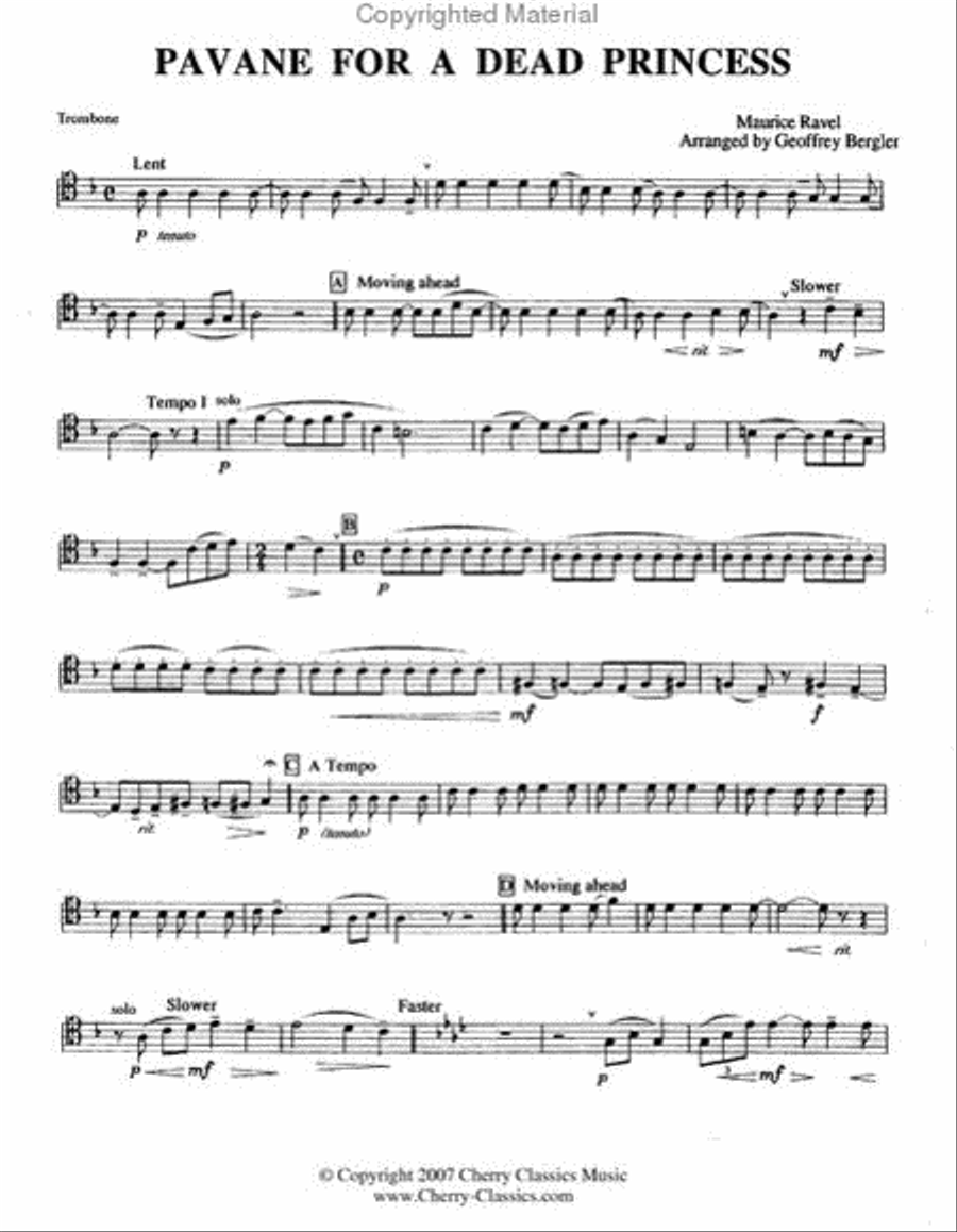 Pavane for a Dead Princess Brass Quintet scores gallery preview page 10