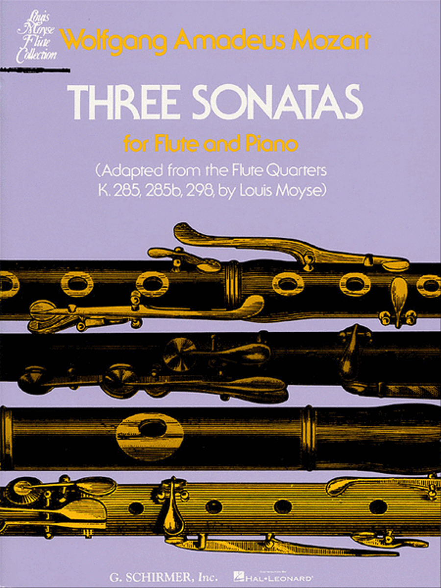 Three Sonatas Flute Solo scores gallery preview page 1