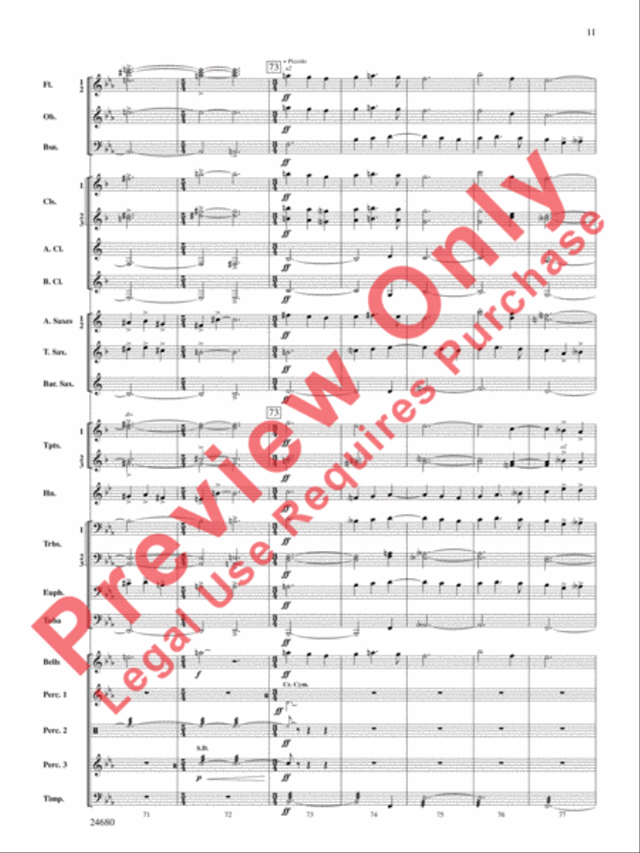 Slumber, My Darling Concert Band scores gallery preview page 12