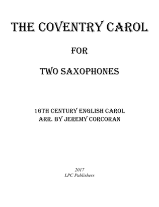 The Coventry Carol for Two Saxophones