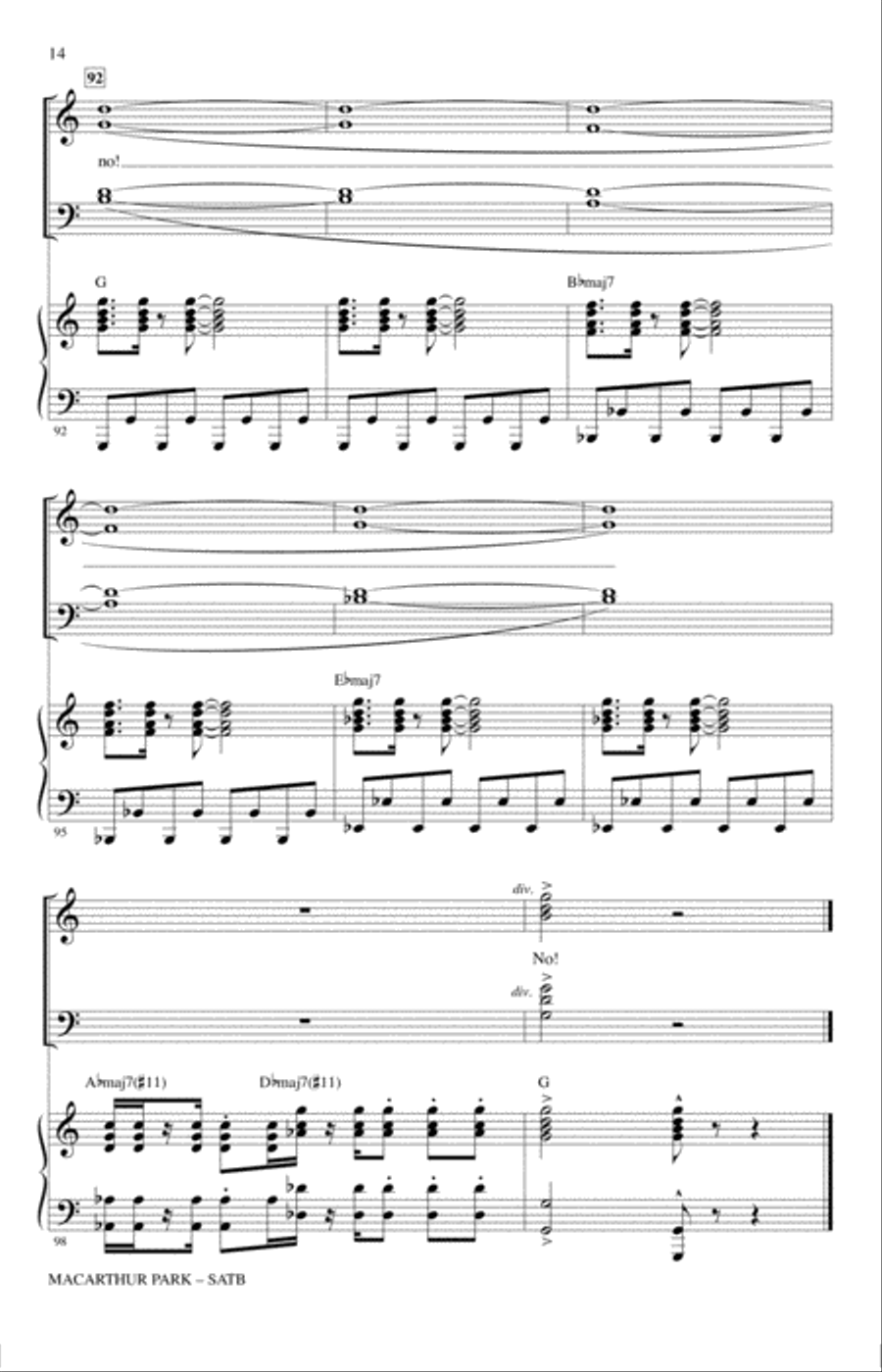 MacArthur Park (arr. Mark Brymer) 4-Part scores gallery preview page 13