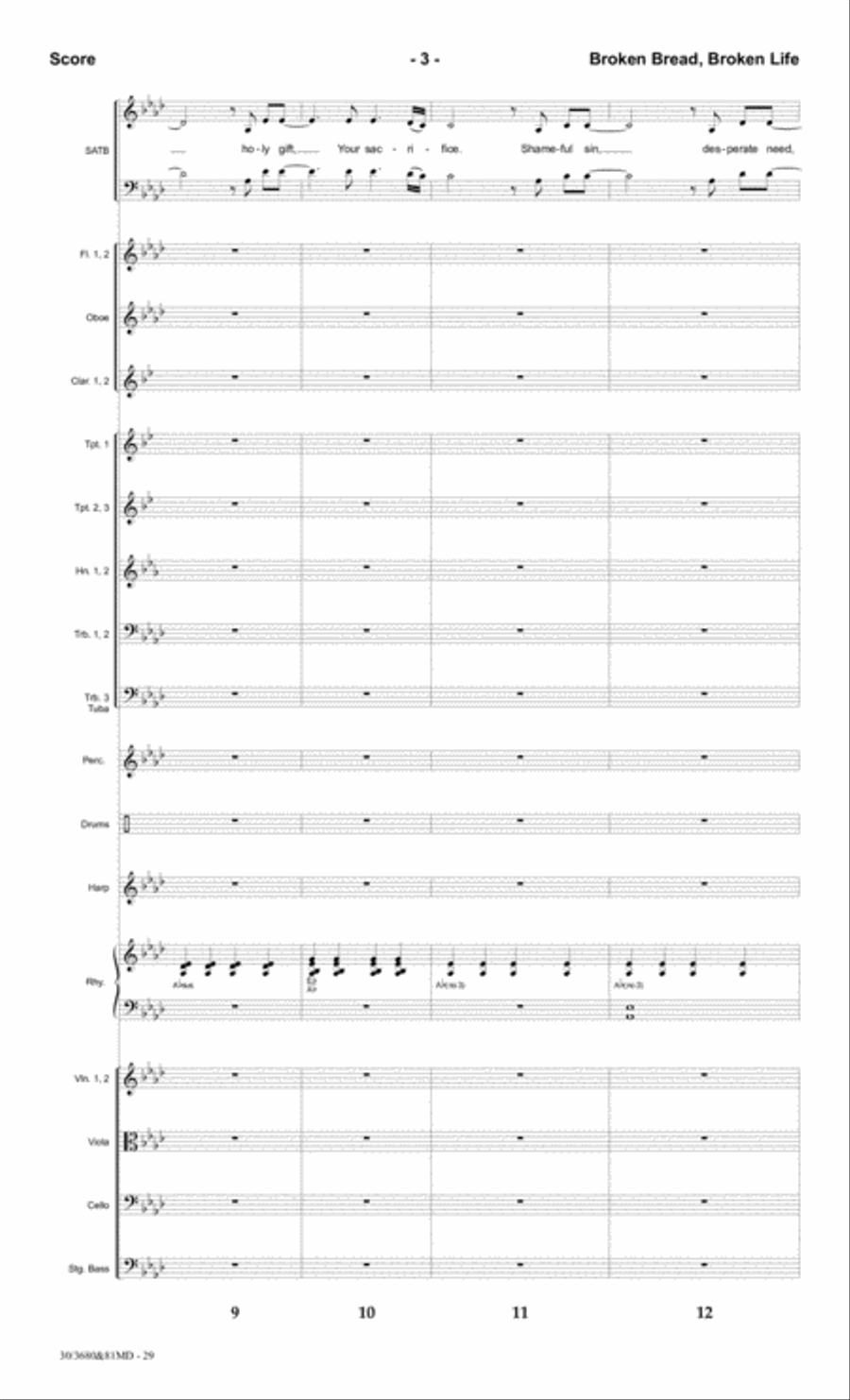 Songs of the Cross - Orchestral Score and Parts Choir scores gallery preview page 13