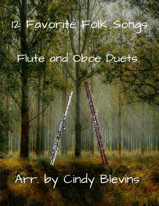 Book cover for 12 Favorite Folk Songs, for Flute and Oboe Duet