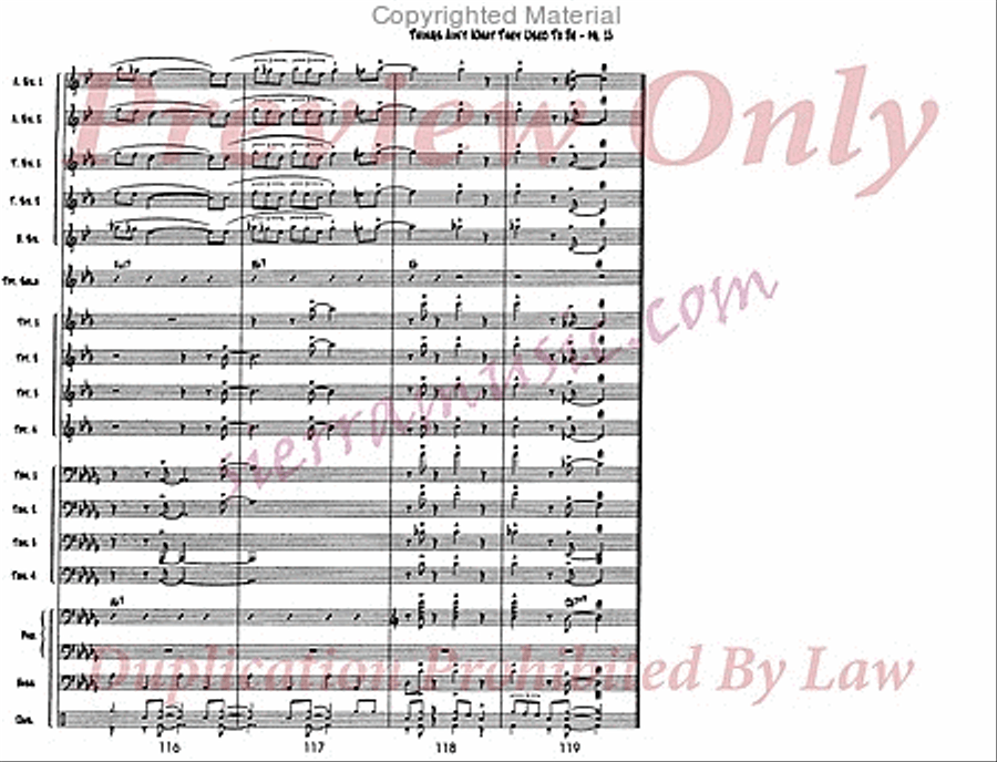 Things Ain't What They Used To Be Jazz Ensemble scores gallery preview page 16