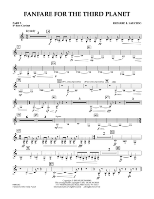 Book cover for Fanfare For The Third Planet - Pt.5 - Bb Bass Clarinet