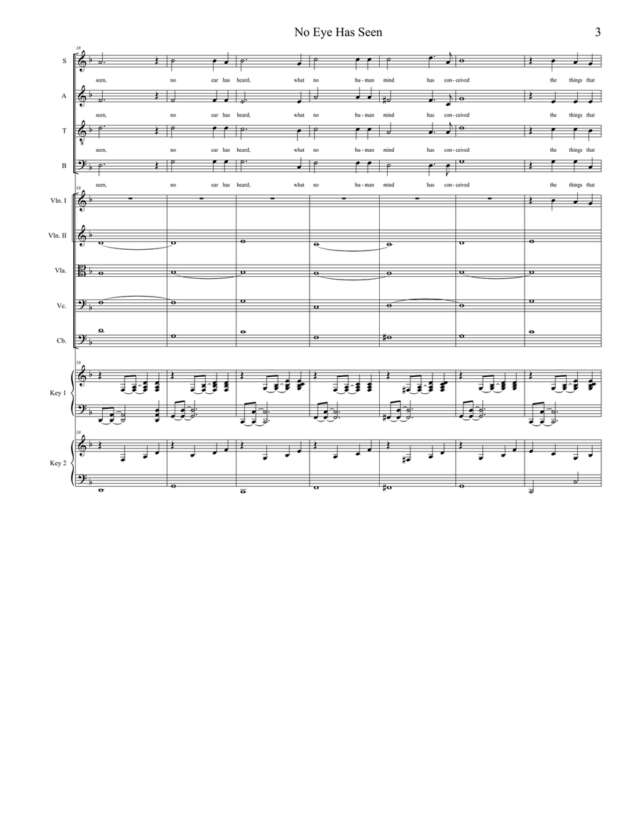 For Those Left Behind (Full Score) 4-Part scores gallery preview page 4