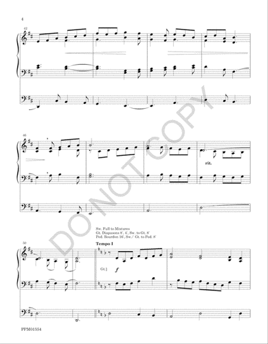 Three Organ Preludes on Psalm Tunes Organ Solo scores gallery preview page 7