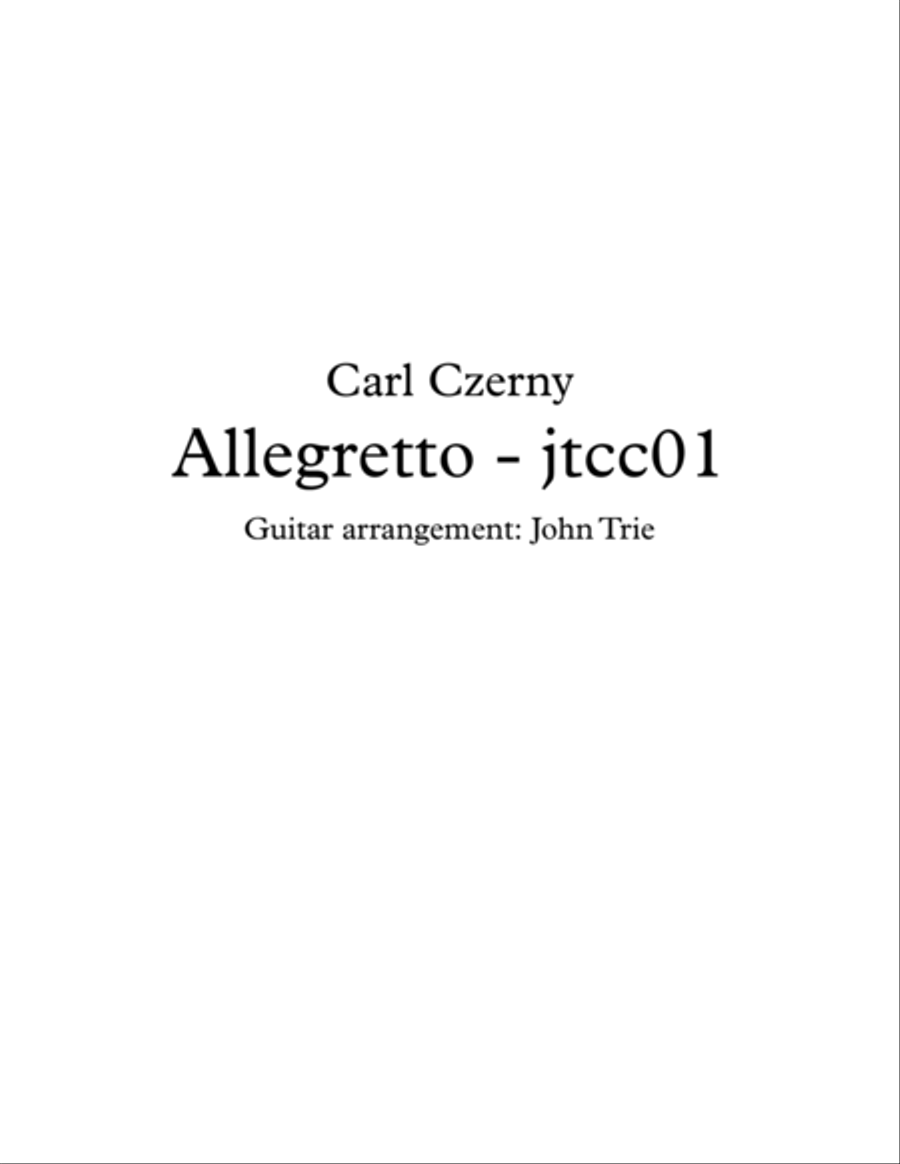 Allegretto - jtcc01 - tab Acoustic Guitar scores gallery preview page 1